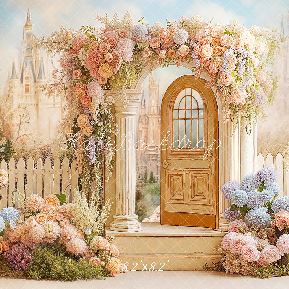 Kate Fairy Castle Door Floral Arch Pastel Backdrop Designed by Chain Photography - Image 5