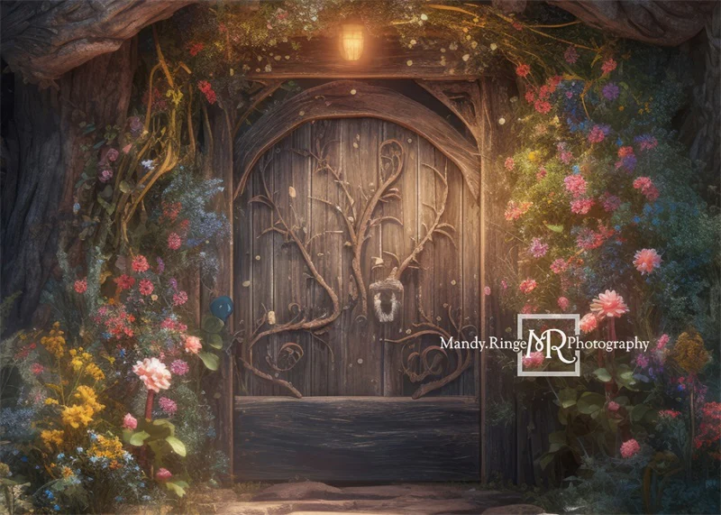 Kate Fairy Door Flower Backdrop Designed by Mandy Ringe Photography
