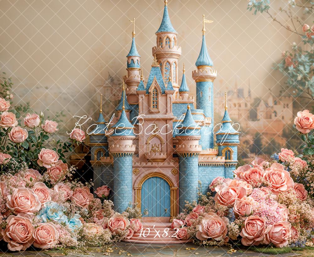 Kate Fairy Dreamy Castle Floral Backdrop Designed by Emetselch - Image 5