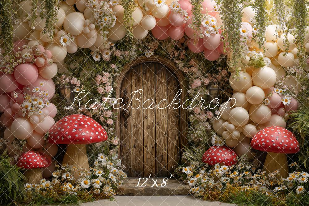 Kate Fairy Fantasy Balloon Arch Mushrooms Backdrop Designed by Ashley Paul - Image 10