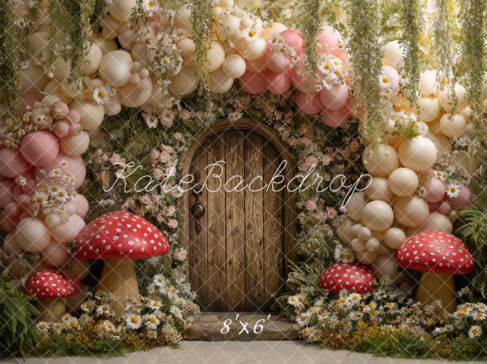 Kate Fairy Fantasy Balloon Arch Mushrooms Backdrop Designed by Ashley Paul - Image 5