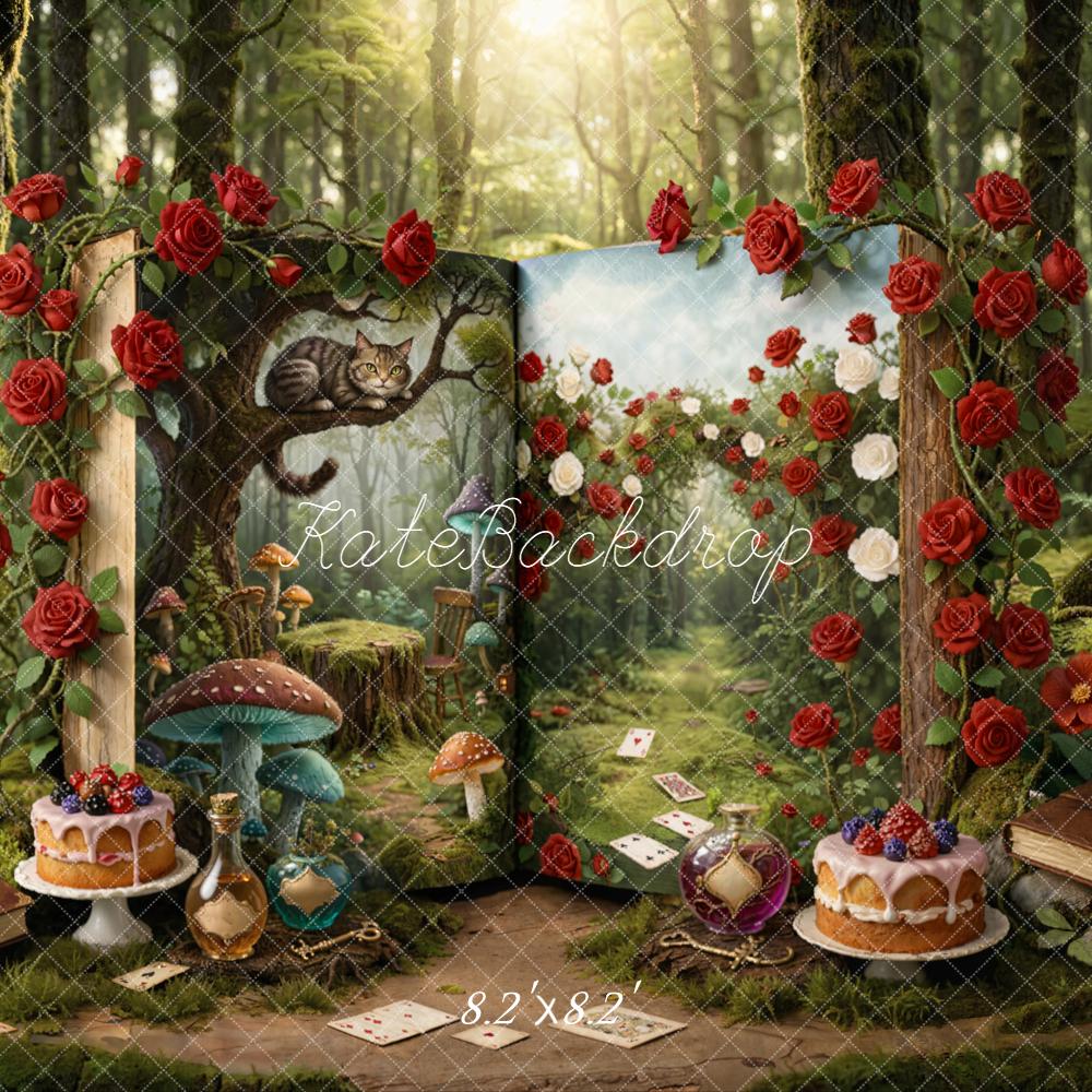 Kate Fairy Fantasy Book Roses Forest Backdrop Designed by Emetselch - Image 5