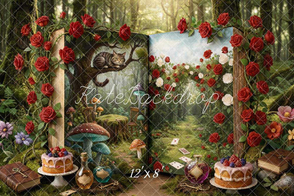 Kate Fairy Fantasy Book Roses Forest Backdrop Designed by Emetselch - Image 8