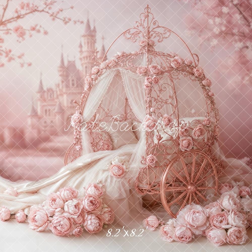 Kate Fairy Fantasy Carriage Castle Pink Backdrop Designed by Emetselch - Image 5