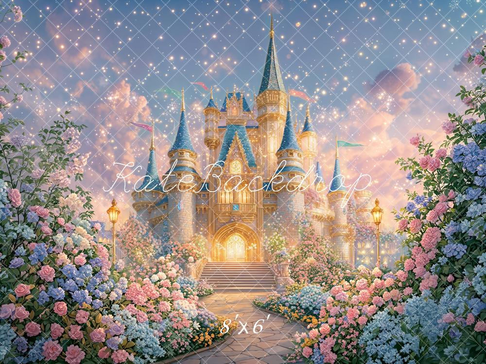 Kate Fairy Fantasy Castle Garden Pastel Backdrop Designed by GQ - Image 3