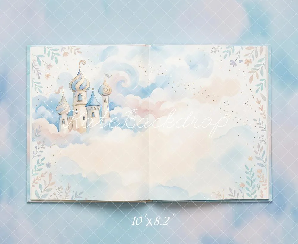 Kate Blue Fairy Fantasy Castle Open Book Backdrop Designed by Mini MakeBelieve - Image 6