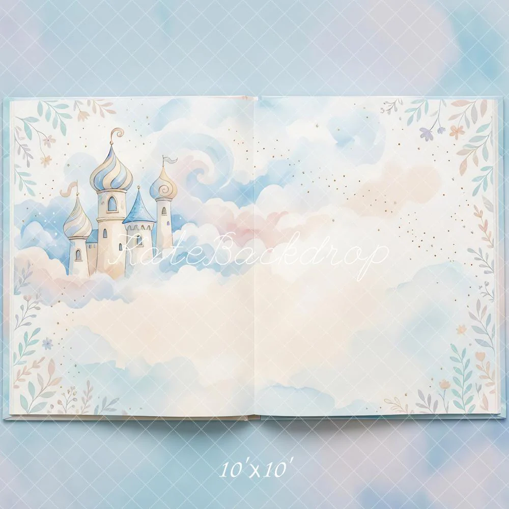 Kate Blue Fairy Fantasy Castle Open Book Backdrop Designed by Mini MakeBelieve - Image 7