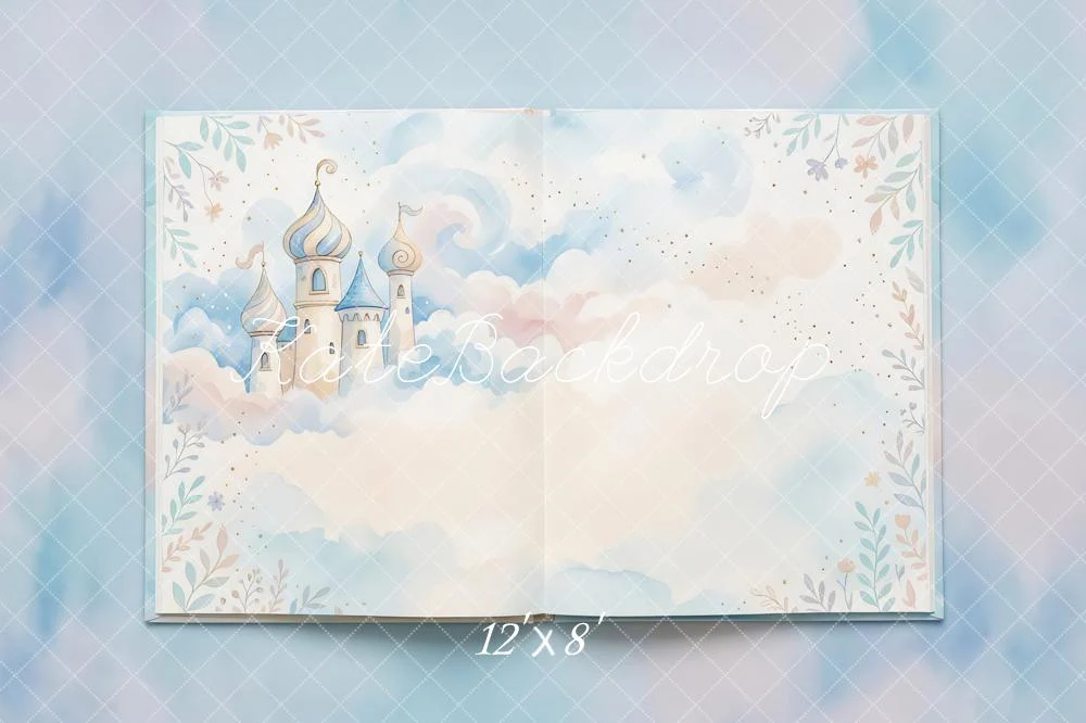 Kate Blue Fairy Fantasy Castle Open Book Backdrop Designed by Mini MakeBelieve - Image 8
