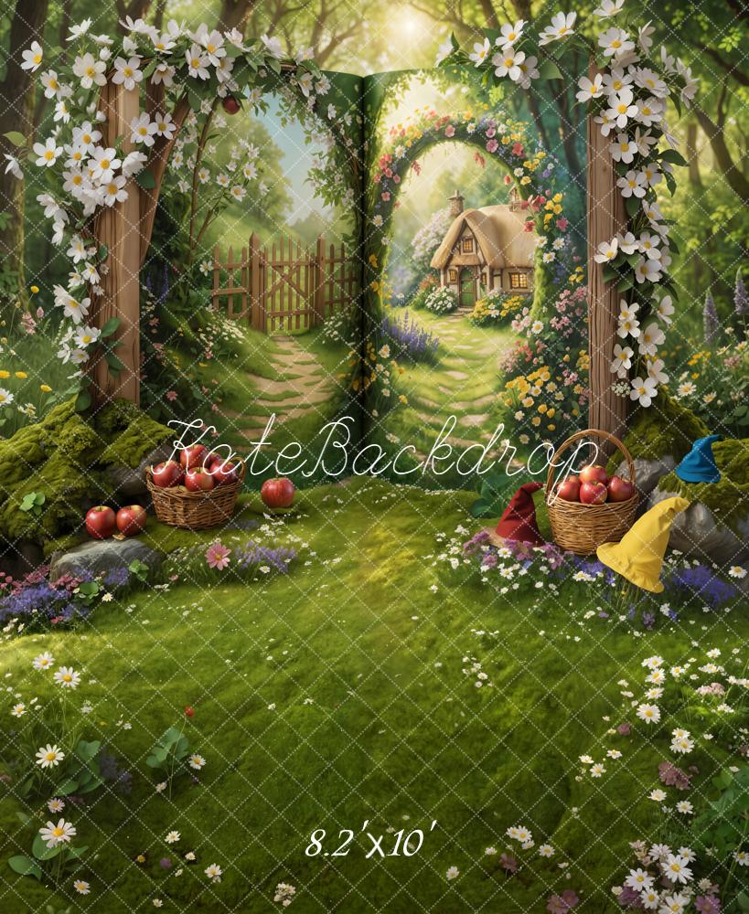 Kate Fairy Fantasy Cottage Forest Fleece Backdrop Designed by Chain Photography - Image 3