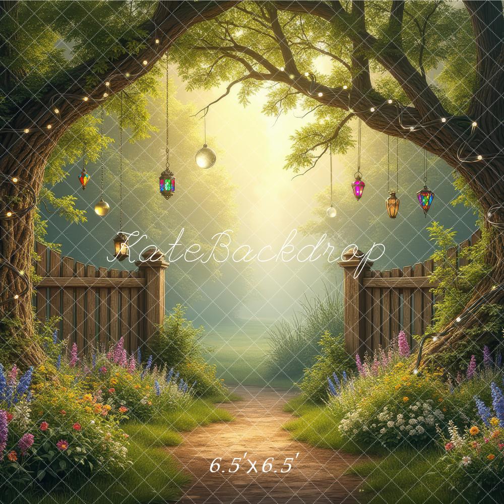 Kate Fairy Fantasy Garden Gate Backdrop Designed by Laura Bybee - Image 2