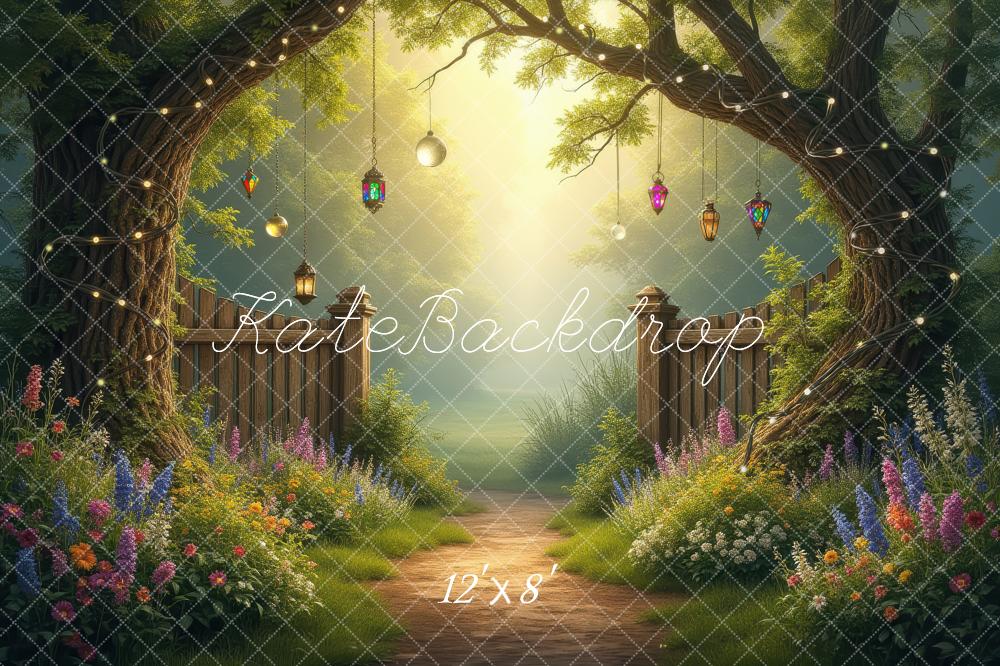 Kate Fairy Fantasy Garden Gate Backdrop Designed by Laura Bybee - Image 8