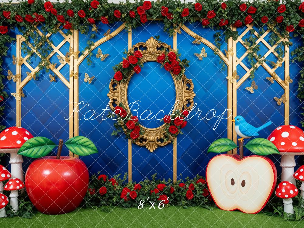 Kate Fairy Fantasy Gold Frame Apples Mushrooms Backdrop Designed by Patty Robert - Image 3