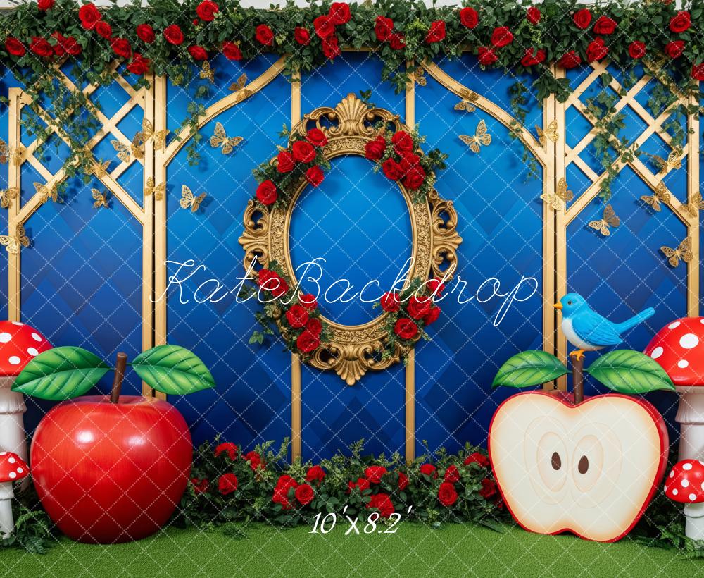 Kate Fairy Fantasy Gold Frame Apples Mushrooms Backdrop Designed by Patty Robert - Image 6