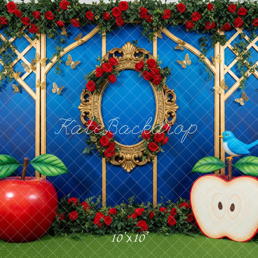 Kate Fairy Fantasy Gold Frame Apples Mushrooms Backdrop Designed by Patty Robert - Image 7
