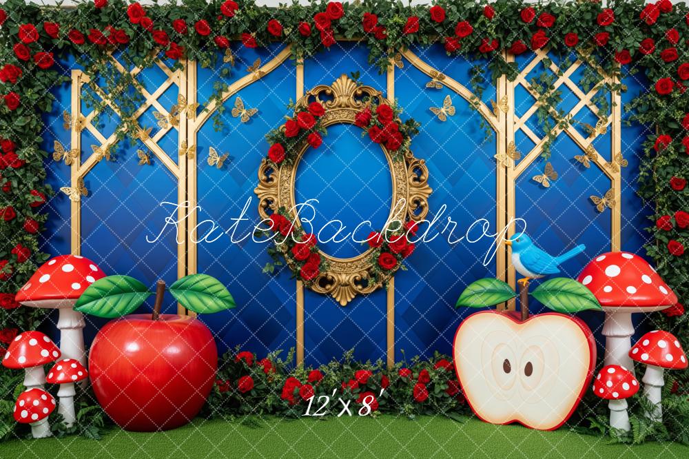 Kate Fairy Fantasy Gold Frame Apples Mushrooms Backdrop Designed by Patty Robert - Image 8