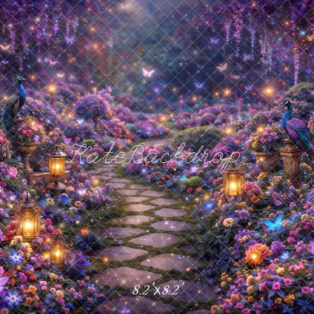 Kate Fairy Fantasy Lanterns Peacock Purple Backdrop Designed by Mini MakeBelieve - Image 5