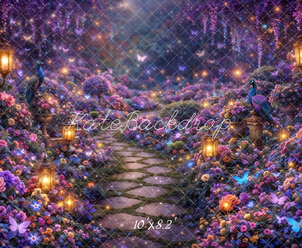 Kate Fairy Fantasy Lanterns Peacock Purple Backdrop Designed by Mini MakeBelieve - Image 6
