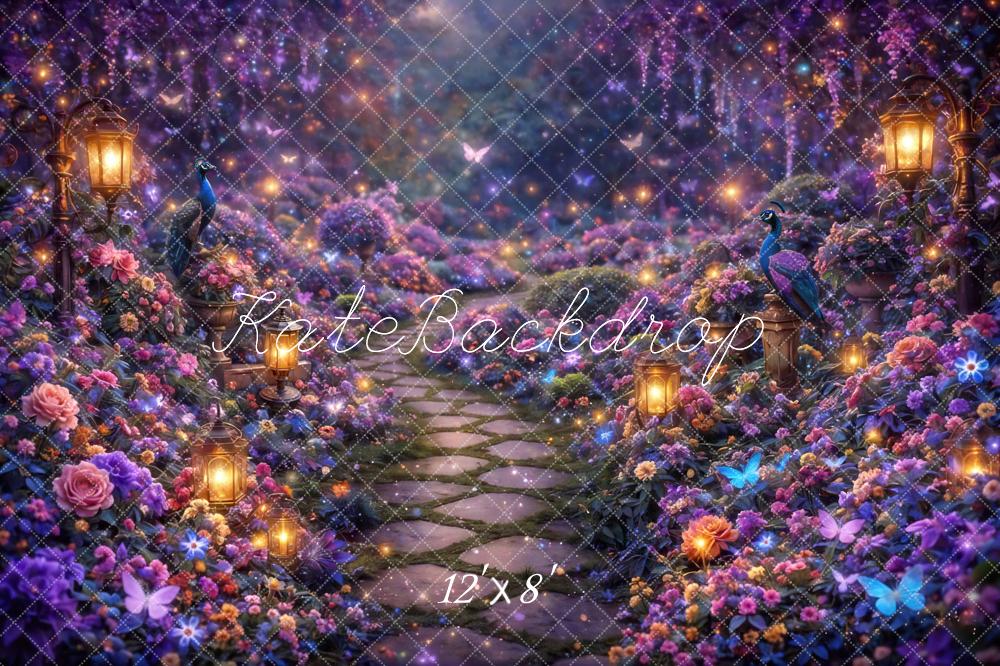 Kate Fairy Fantasy Lanterns Peacock Purple Backdrop Designed by Mini MakeBelieve - Image 8