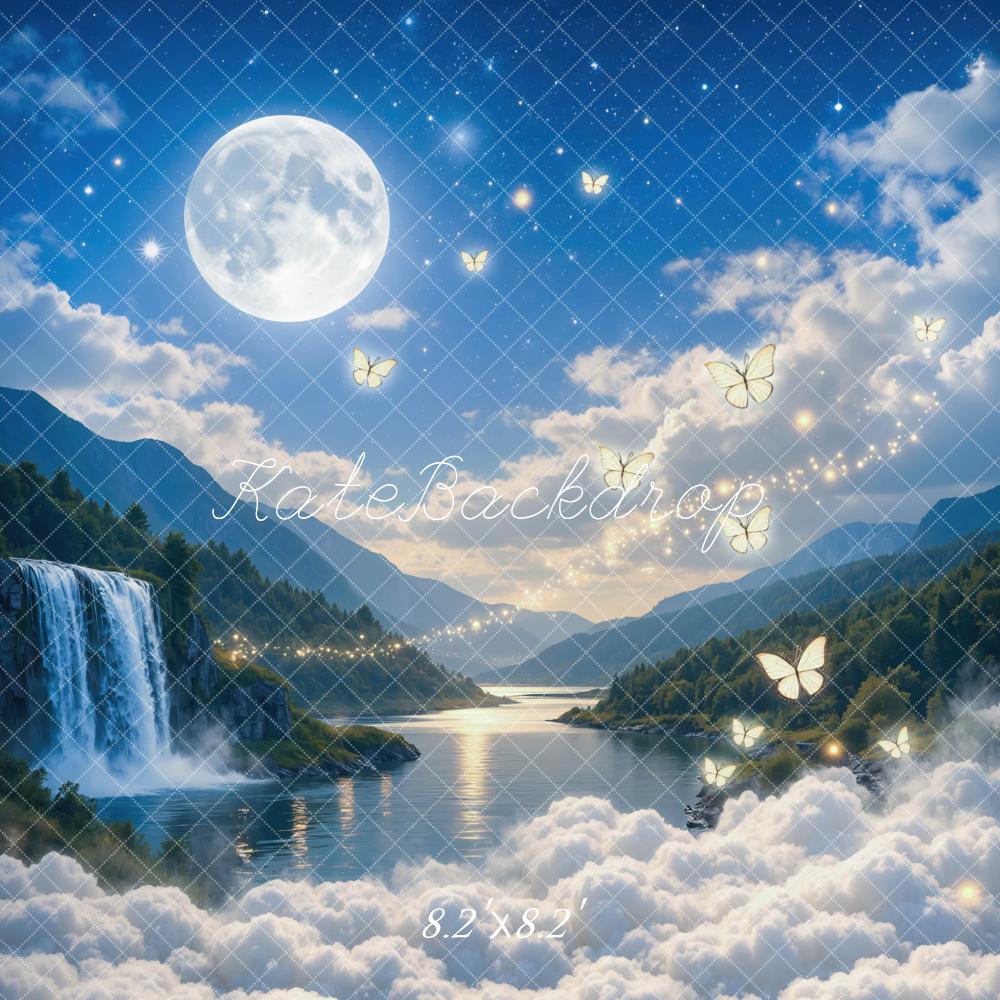 Kate Fairy Fantasy Moon Waterfall Butterflies Backdrop Designed by Mini MakeBelieve - Image 5