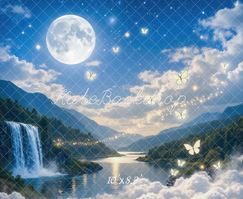 Kate Fairy Fantasy Moon Waterfall Butterflies Backdrop Designed by Mini MakeBelieve - Image 6
