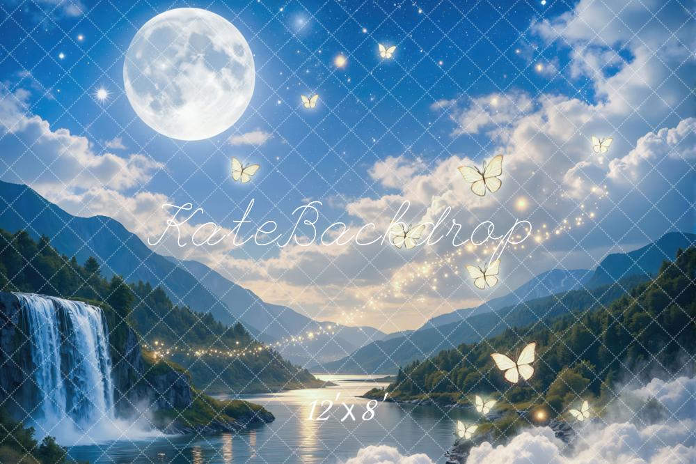 Kate Fairy Fantasy Moon Waterfall Butterflies Backdrop Designed by Mini MakeBelieve - Image 8