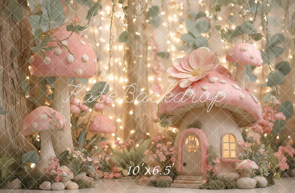 Kate Fairy Fantasy Mushroom House Lights Backdrop Designed by Ashley Paul - Image 6