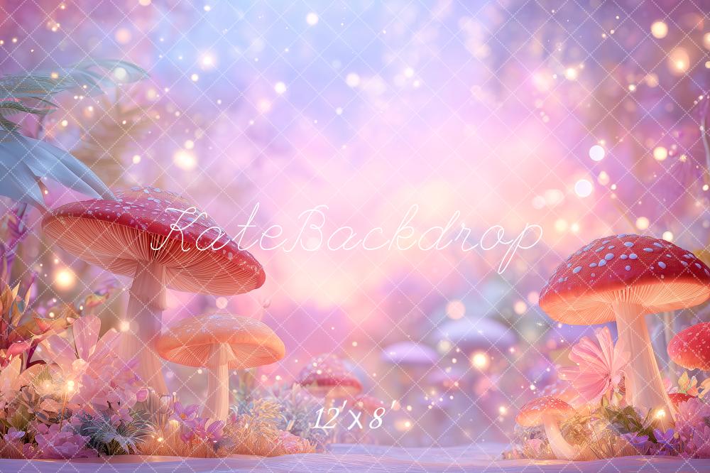 Kate Fairy Fantasy Mushrooms Pastel Bokeh Backdrop Designed by Angela Marie Photography - Image 8