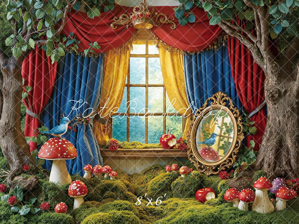 Kate Fairy Fantasy Window Crown Mushrooms Backdrop Designed by Emetselch - Image 3