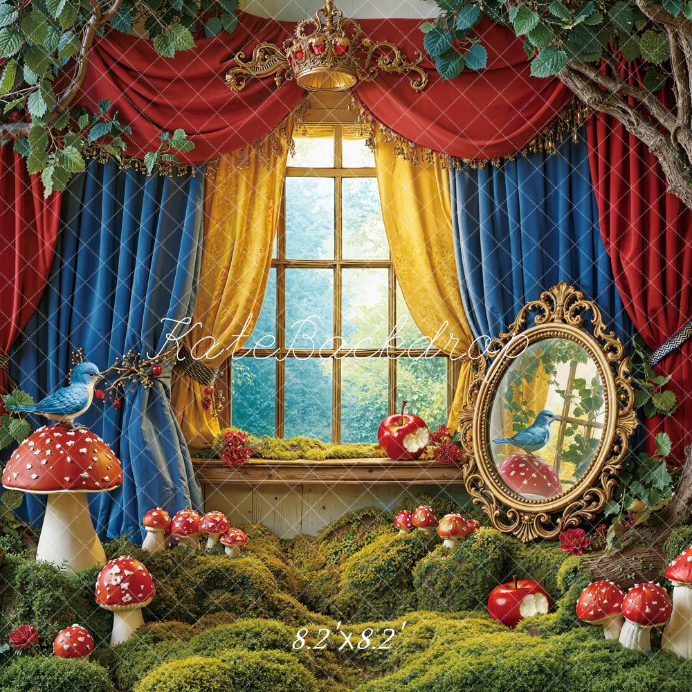 Kate Fairy Fantasy Window Crown Mushrooms Backdrop Designed by Emetselch - Image 5
