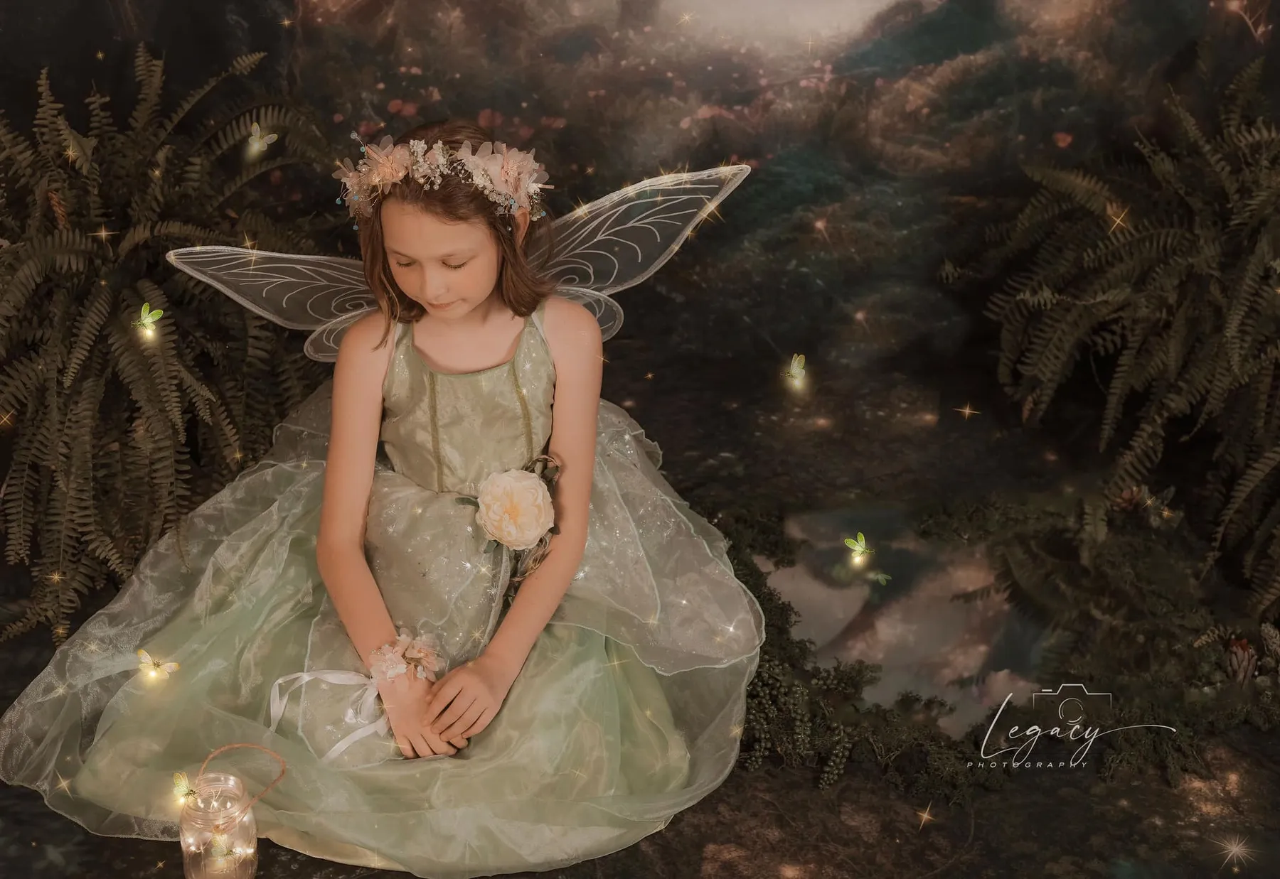 Kate Fairy Forest Backdrop+Flower Floor Backdrop Designed by Mandy Ringe Photography - Image 3