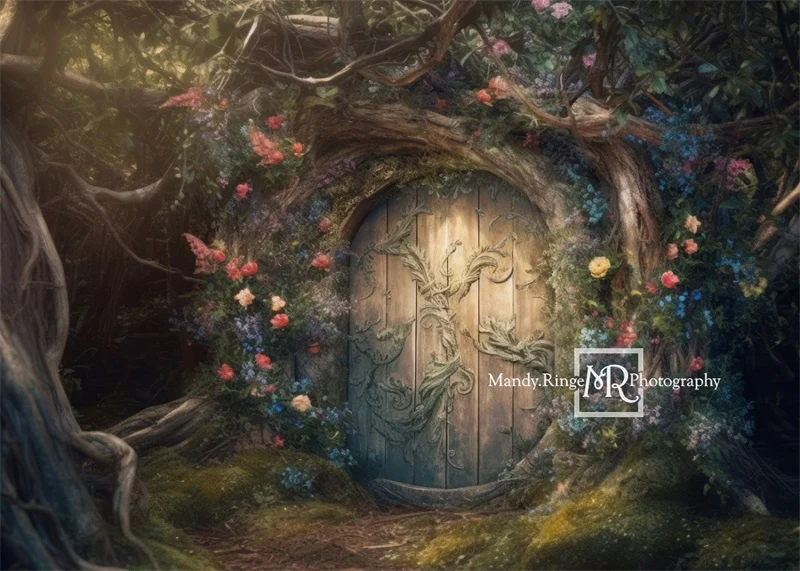 Kate Fairy Forest House Flower Backdrop Designed by Mandy Ringe Photography - Image 2