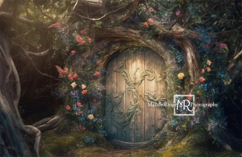 Kate Fairy Forest House Flower Backdrop Designed by Mandy Ringe Photography - Image 4