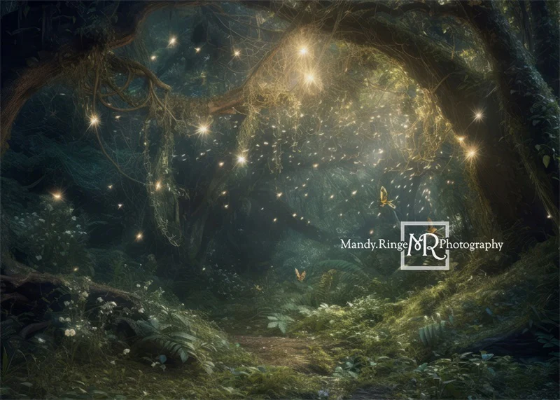 Kate Spring Fairy Forest Night Backdrop Designed by Mandy Ringe Photography - Image 2