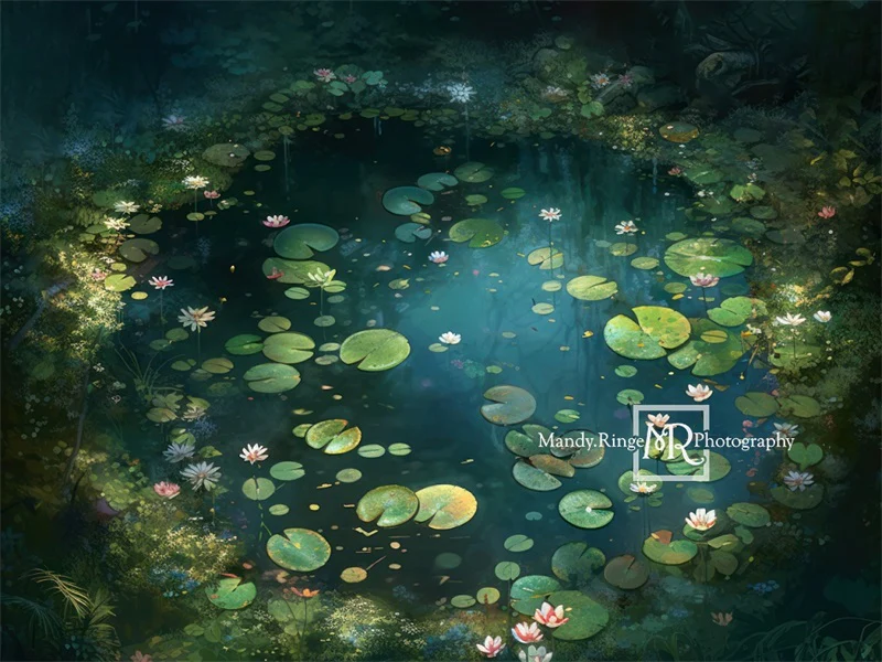 Kate Fairy Forest Waterlily Backdrop Designed by Mandy Ringe Photography - Image 4
