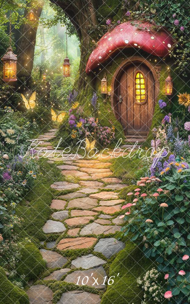 Kate Fairy Mushroom House Stone Path Backdrop Designed by Chain Photography - Image 11