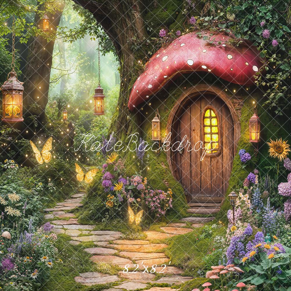 Kate Fairy Mushroom House Stone Path Backdrop Designed by Chain Photography - Image 5