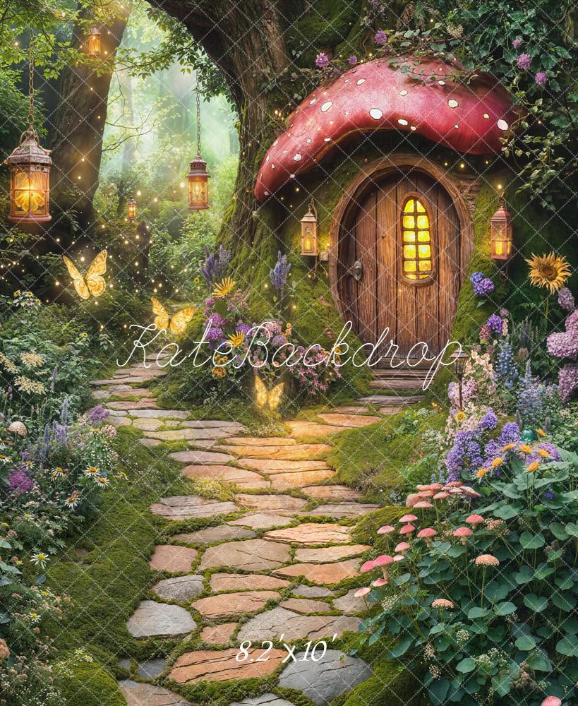 Kate Fairy Mushroom House Stone Path Backdrop Designed by Chain Photography - Image 6