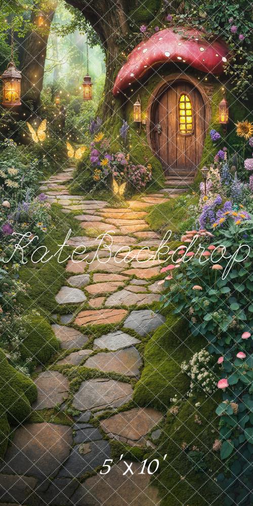 Kate Fairy Mushroom House Stone Path Backdrop Designed by Chain Photography - Image 9