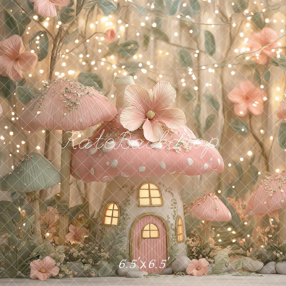 Kate Fairy Mushroom Pink Backdrop Designed by Ashley Paul - Image 5