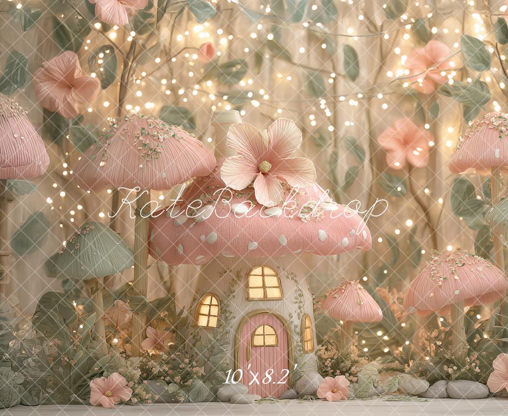 Kate Fairy Mushroom Pink Backdrop Designed by Ashley Paul - Image 6