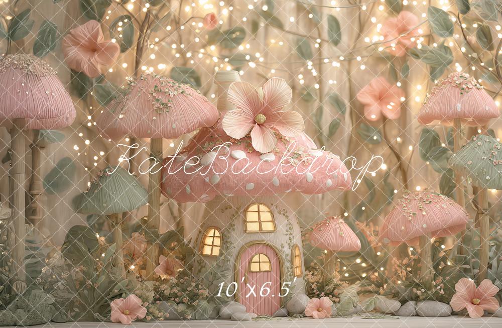 Kate Fairy Mushroom Pink Backdrop Designed by Ashley Paul - Image 8