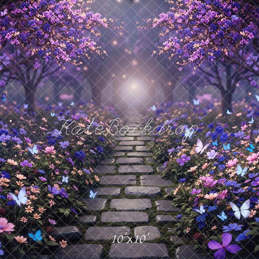 Kate Fairy Pathway Purple Butterflies Backdrop Designed by Mini MakeBelieve - Image 7