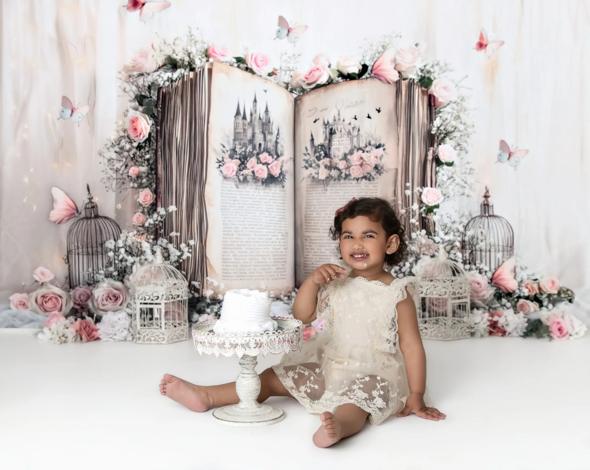 Kate Fairy Tale Book Flower Backdrop Designed by Ashley Paul - Image 3