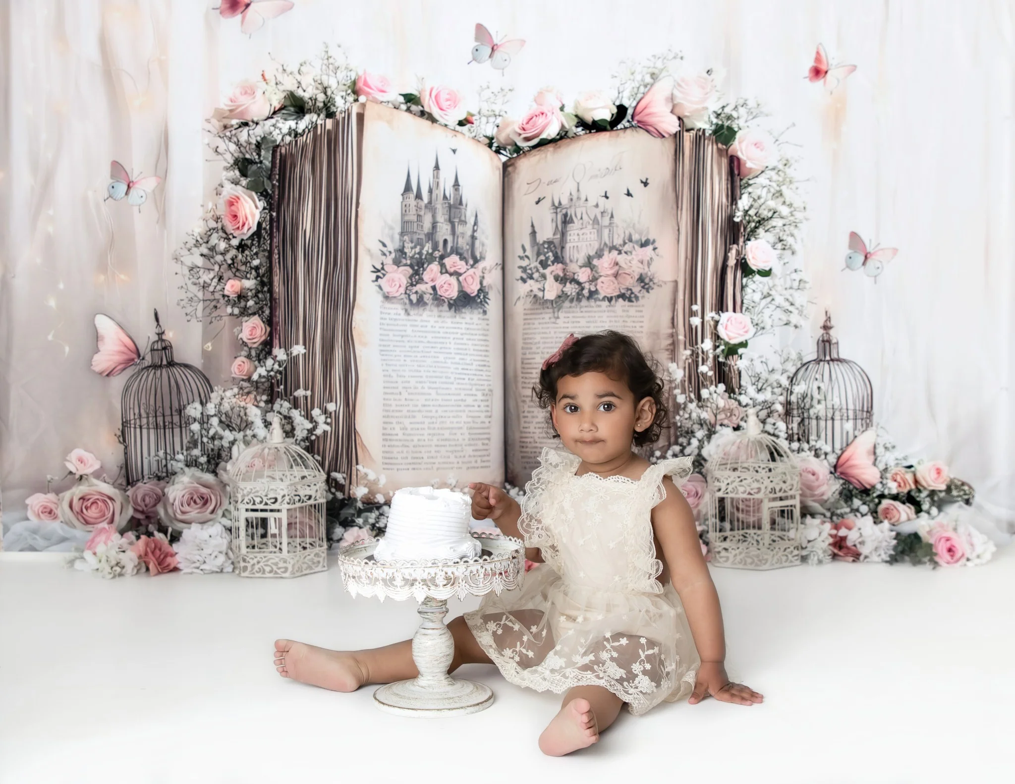 Kate Fairy Tale Book Flower Backdrop Designed by Ashley Paul - Image 5