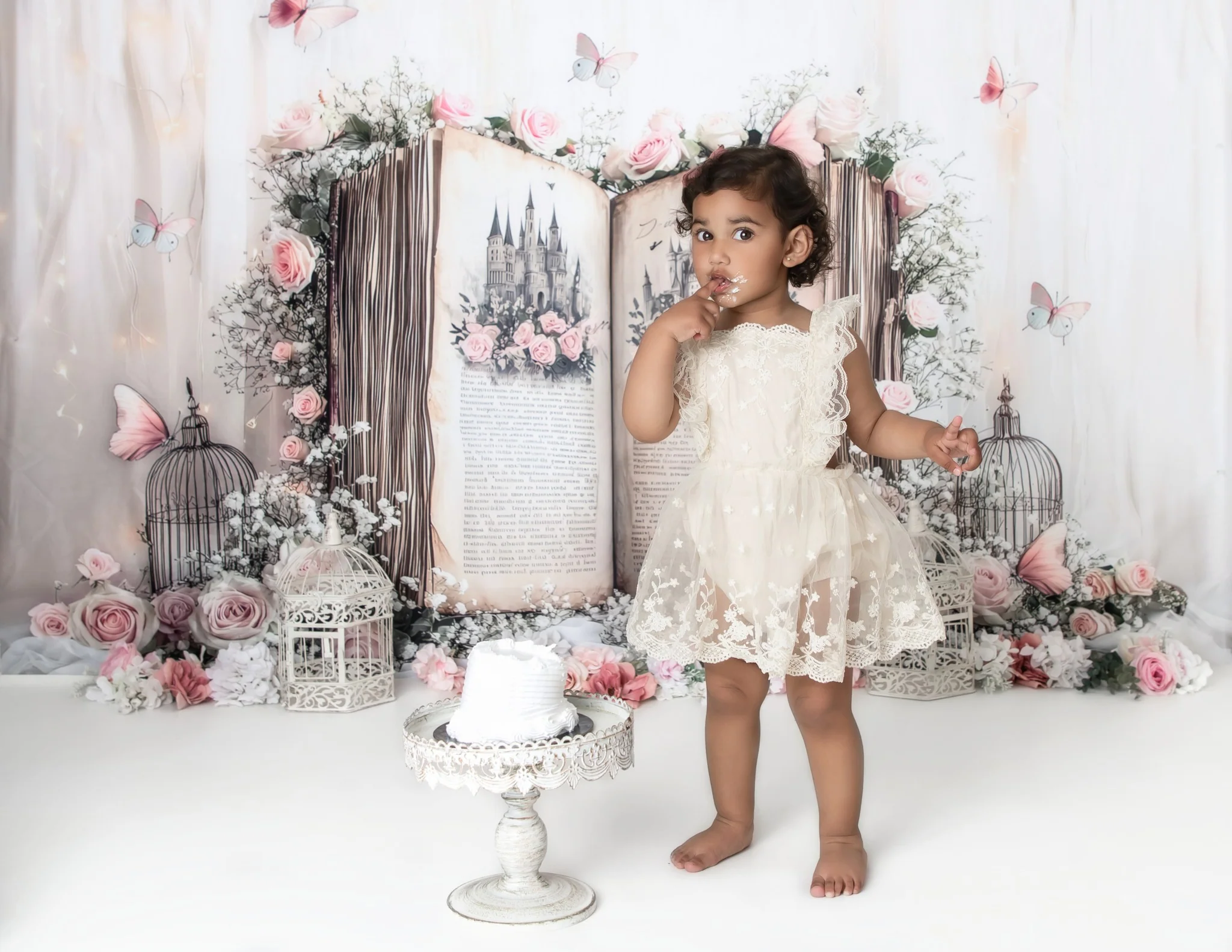 Kate Fairy Tale Book Flower Backdrop Designed by Ashley Paul - Image 6