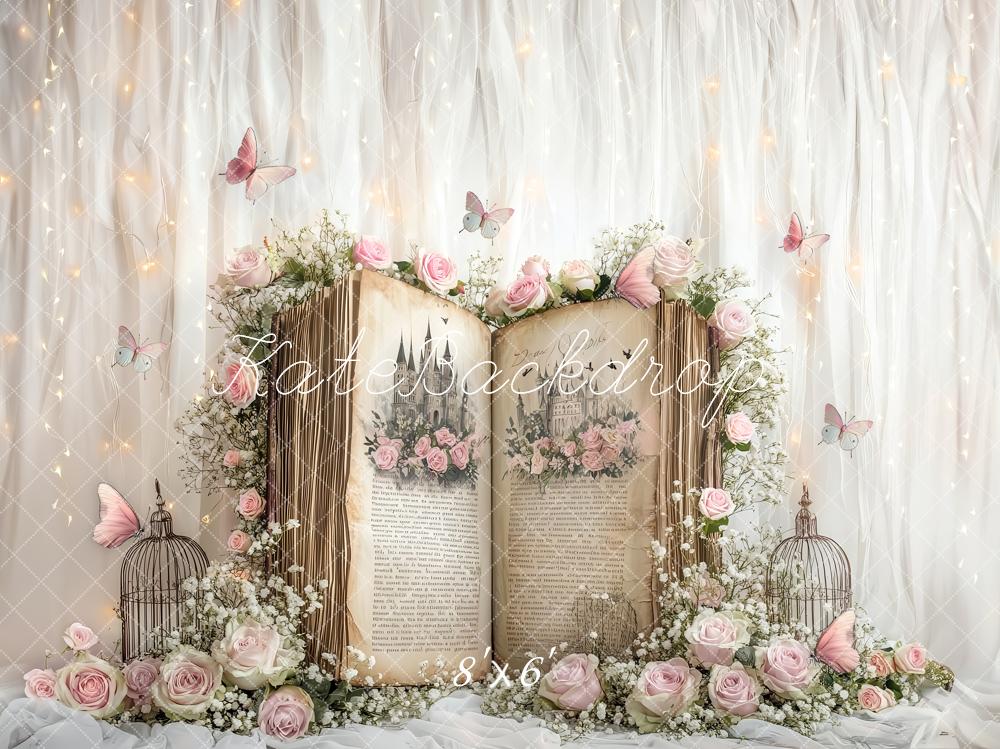 Kate Fairy Tale Book Flower Backdrop Designed by Ashley Paul - Image 8