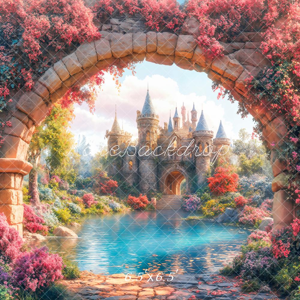 Kate Fairy Tale Castle Arch Garden Backdrop Designed by Emetselch - Image 3