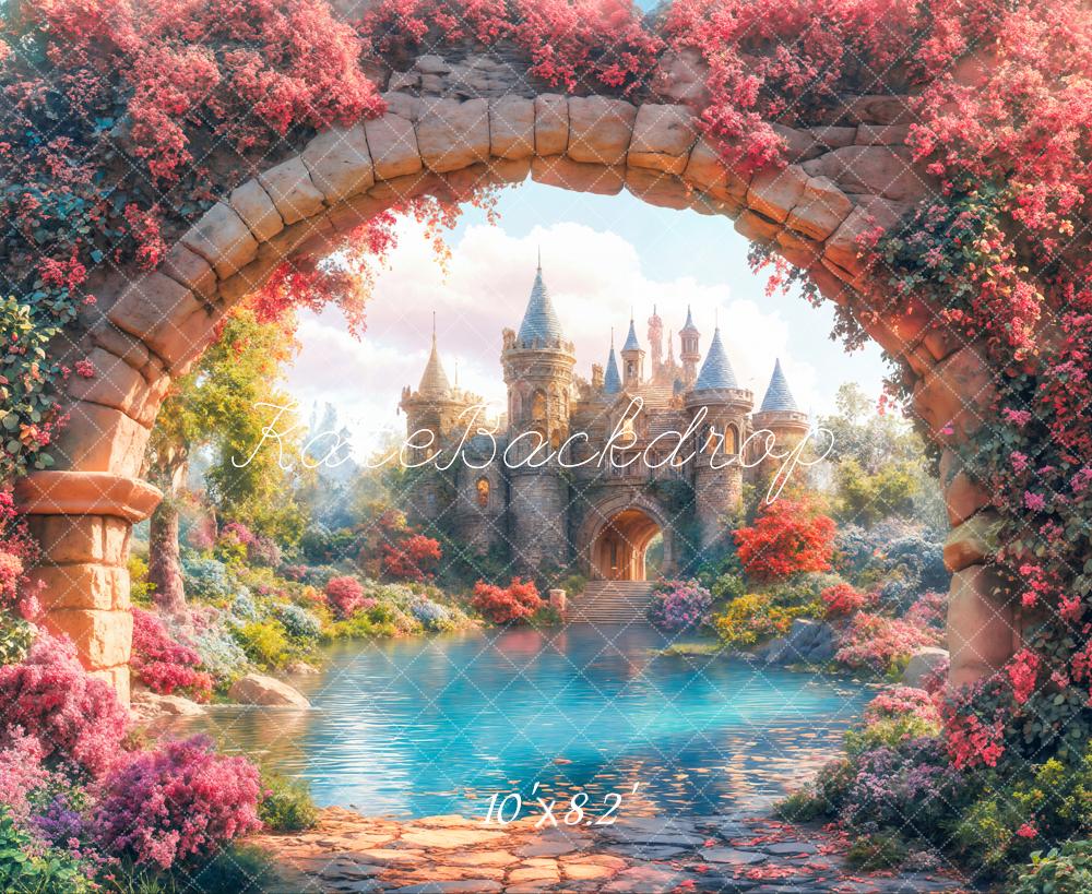 Kate Fairy Tale Castle Arch Garden Backdrop Designed by Emetselch - Image 4