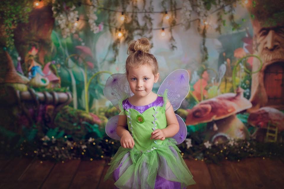 Kate Fairy Tale Colorful Forest Green Mushrooms Backdrops - Image 8