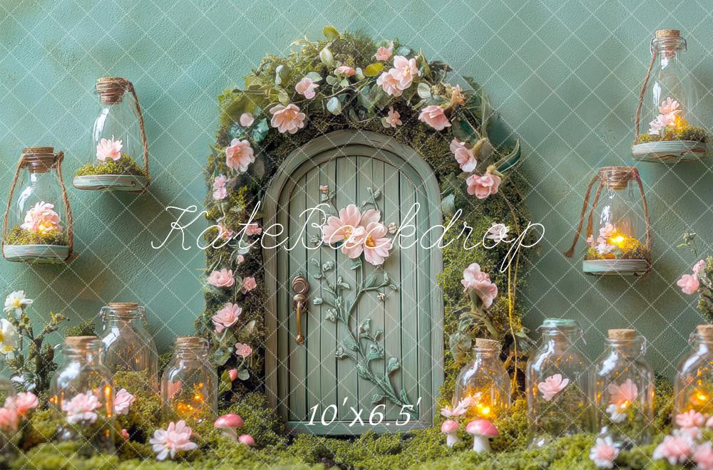 Kate Fairy Tale Door Floral Bottle Fantasy Backdrop Designed by Mini MakeBelieve - Image 4
